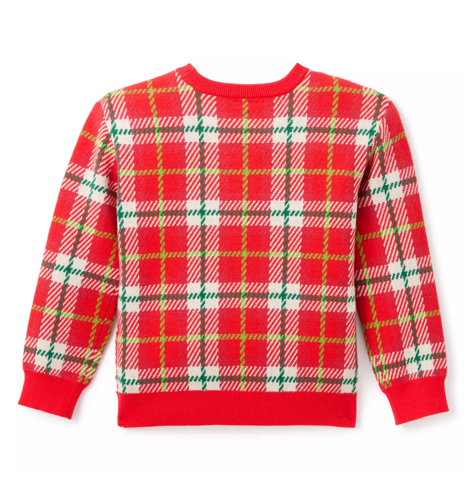 Mickey Mouse Holiday Plaid Sweater for Kids