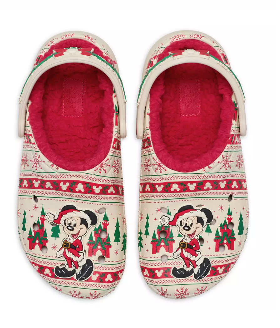 Santa Mickey Mouse Fair Isle Holiday Clogs for Adults by Crocs