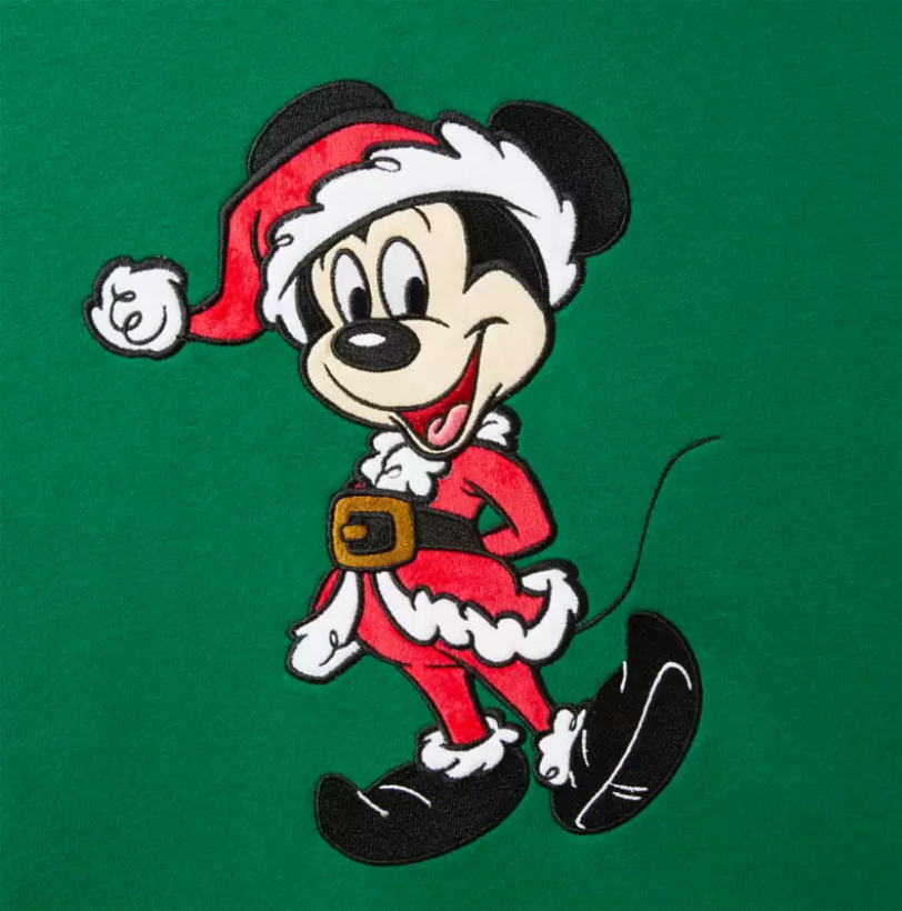 Santa Mickey Mouse Pullover Hoodie for Adults