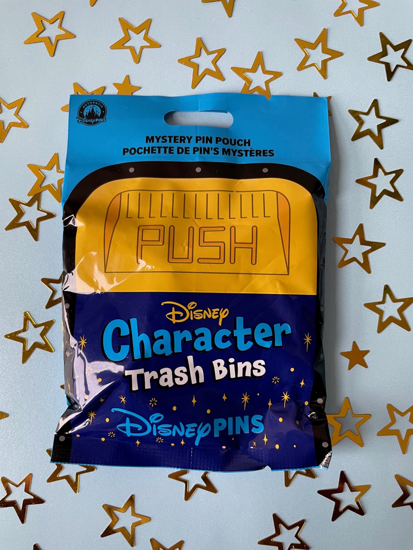 Disney Character Trash Bins Mystery Pin Pouch (5 Random Pins)