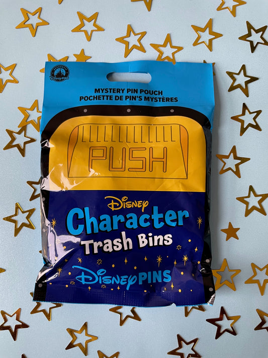 Disney Character Trash Bins Mystery Pin Pouch (5 Random Pins)