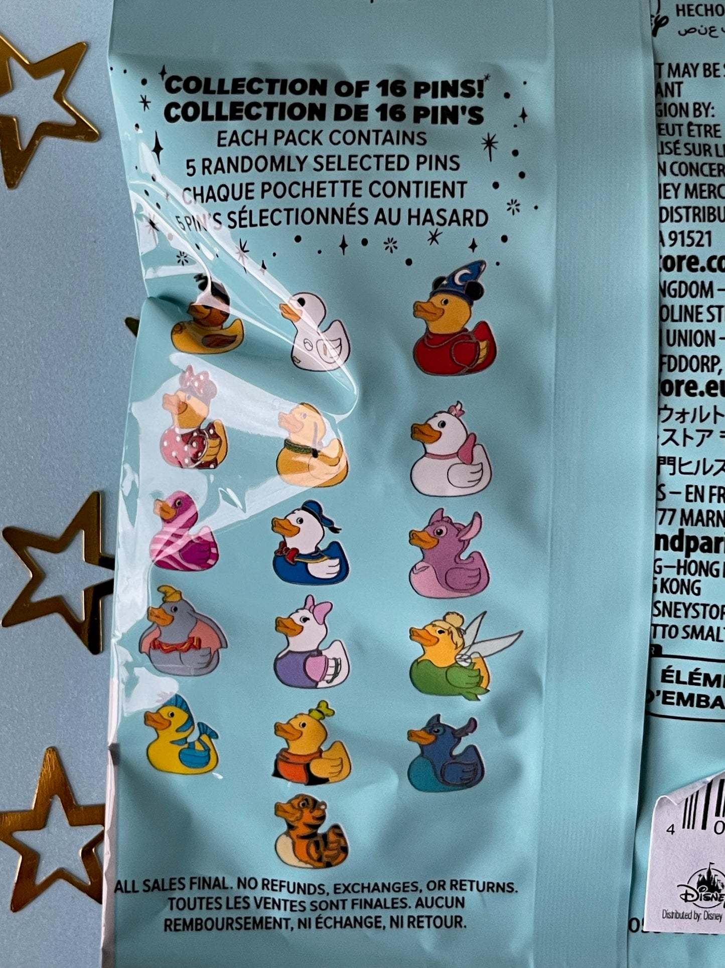 Disney Ducks of Disney Mystery Pin Pouch (5 Random Pins)
