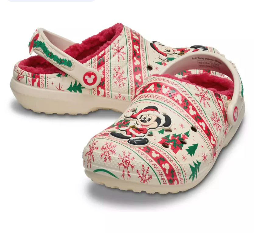 Santa Mickey Mouse Holiday Clogs for Kids by Crocs