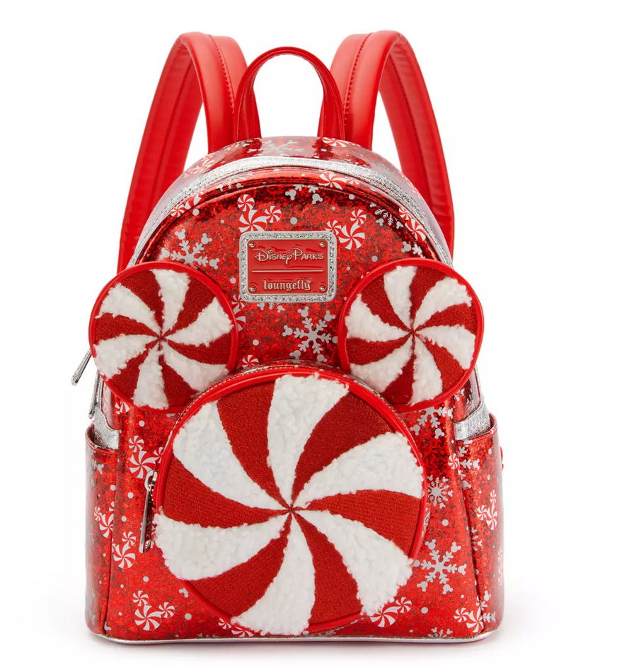 Mickey Mouse Icon Peppermint Swirl Loungefly Mini Backpack