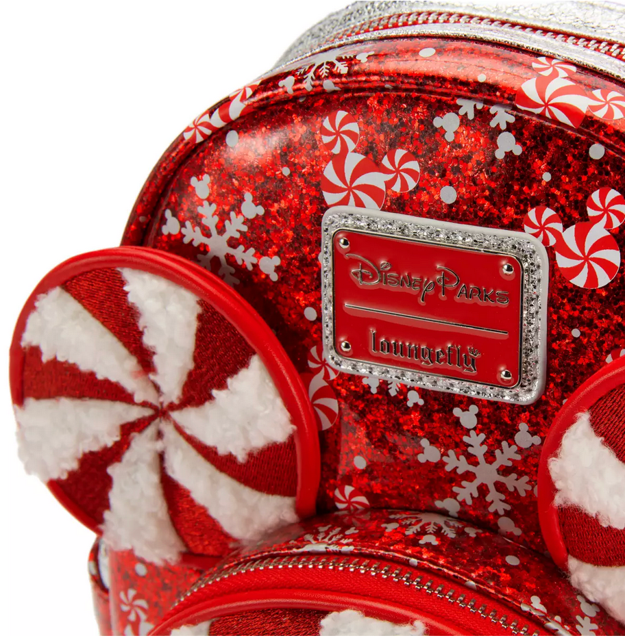 Mickey Mouse Icon Peppermint Swirl Loungefly Mini Backpack