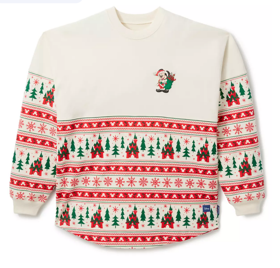 Santa Mickey Mouse “Merry Christmas” Fair Isle Spirit Jersey for Adults