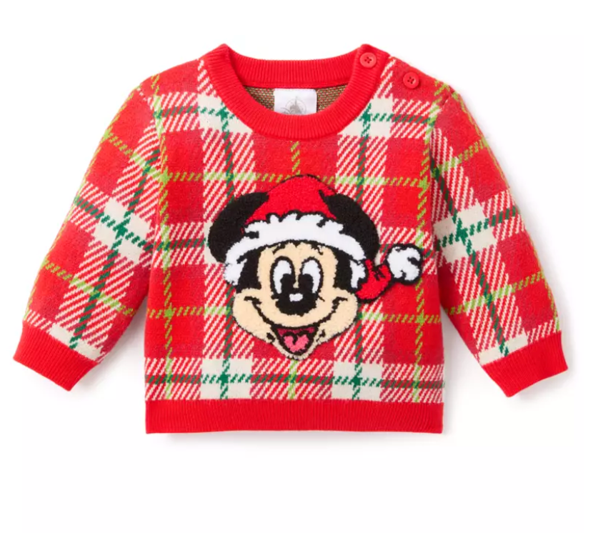 Mickey Mouse Holiday Plaid Sweater for Baby