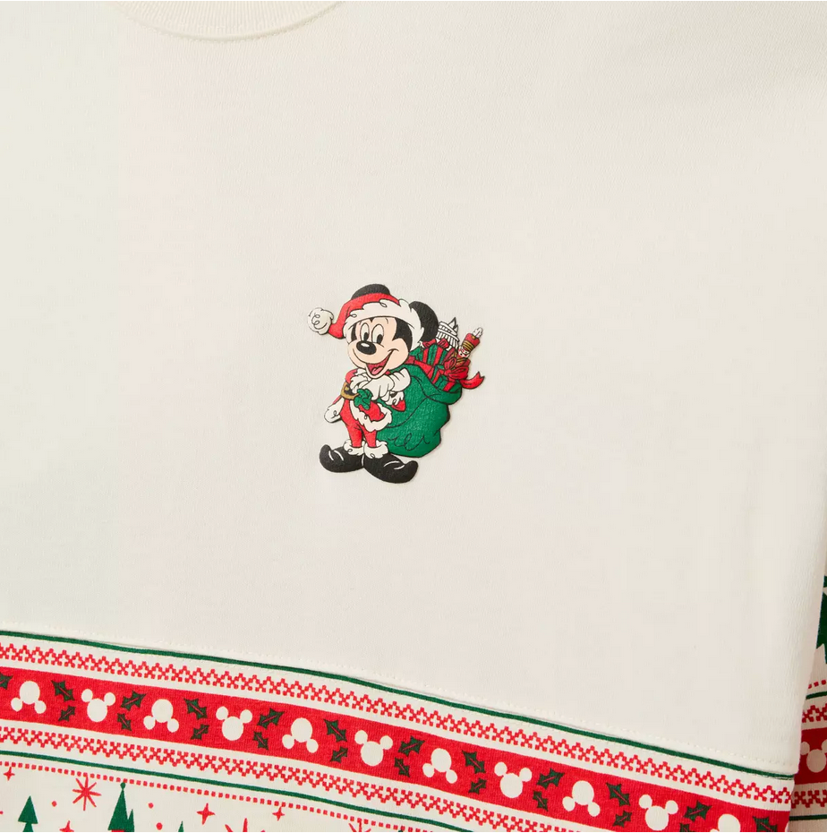 Santa Mickey Mouse “Merry Christmas” Fair Isle Spirit Jersey for Adults